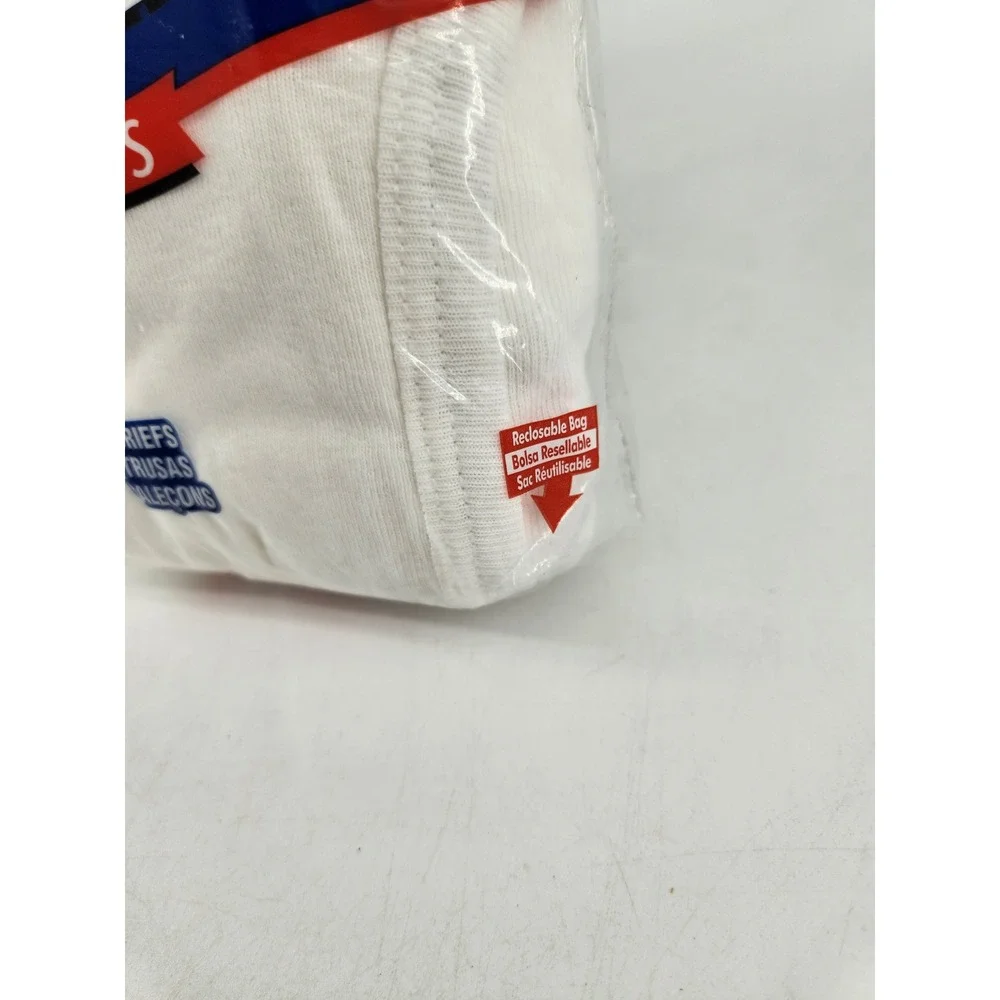 New Vtg 2006 Fruit of the Loom Briefs Large White 5-Pack‎ Cotton Full Cut 38-40